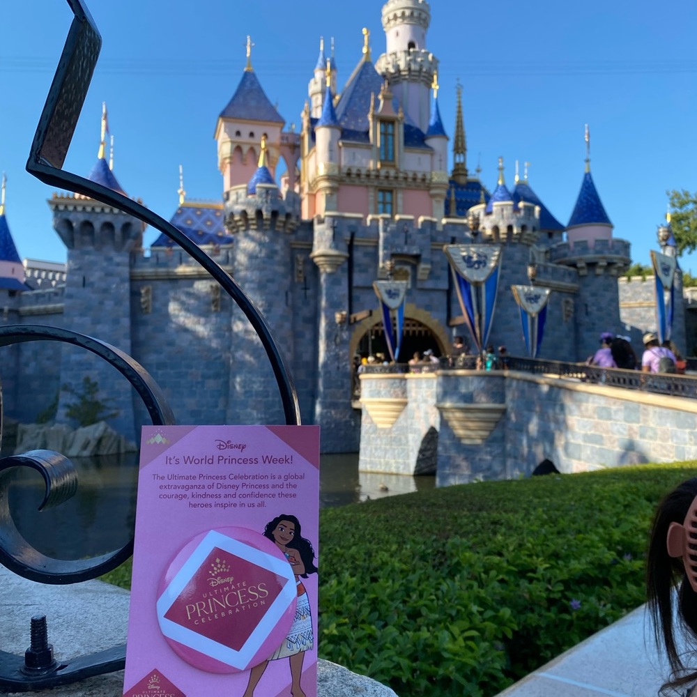 Disneyland EXCLUSIVE Ultimate PRINCESS Celebration button featuring MOANA